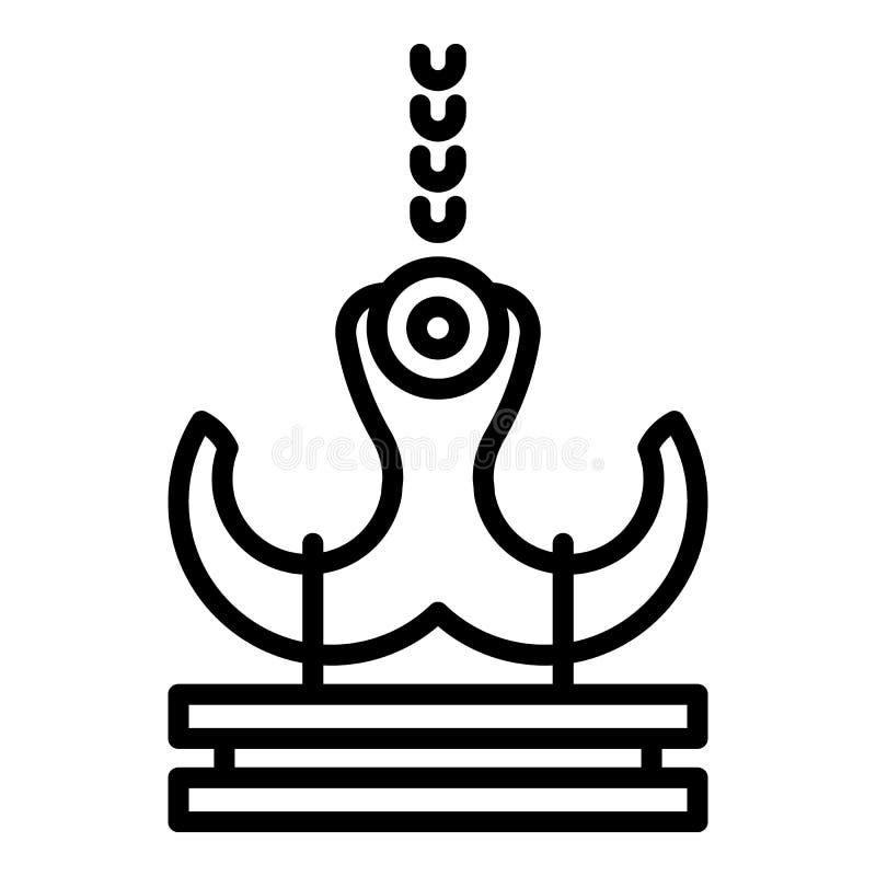 Port crane icon, outline style stock illustration Port crane icon, outline style stock illustration