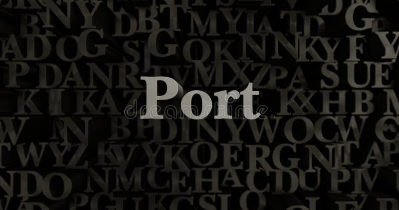 Port - 3D odpłacająca się kruszcowa typeset nagłówek ilustracja royalty ilustracja Port - 3D odpłacająca się kruszcowa typeset nagłówek ilustracja royalty ilustracja