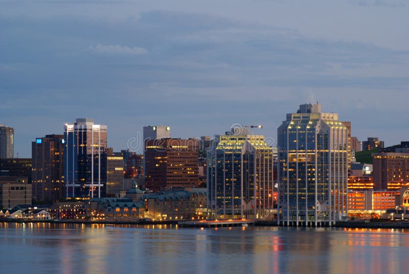 Port de Halifax la nuit photos stock Port de Halifax la nuit photos stock