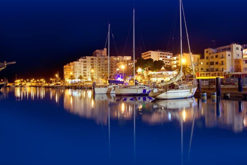 Port de nuit de San Antonio de Portmany dans Ibiza