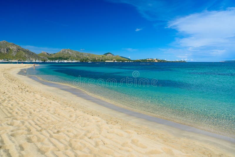 Port De Pollenca - Beautiful Beach and Coast of Mallorca, Spain Stock ...