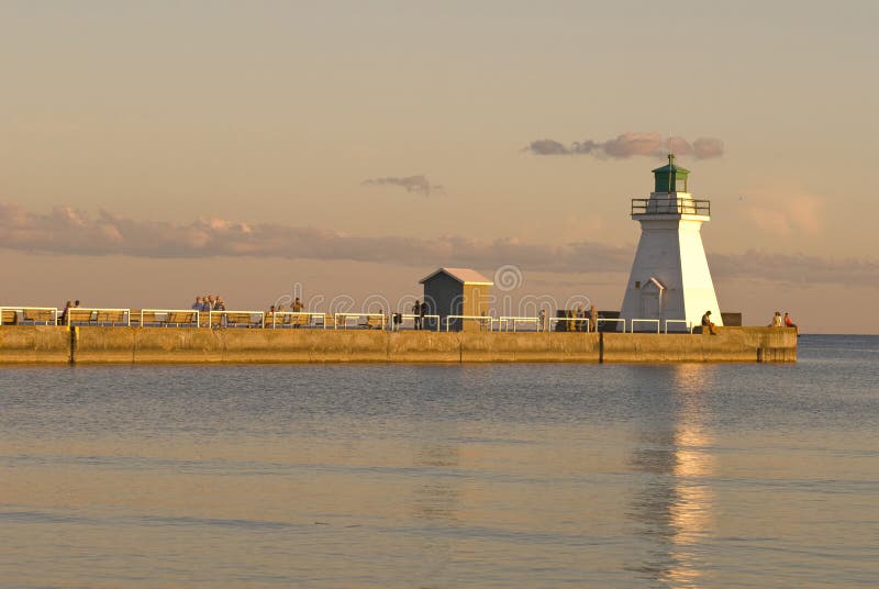 Port Dover lighthouse in twilight