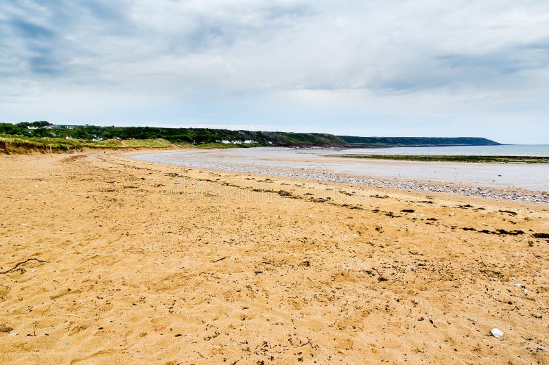 Port Eynon Bay the Gower Wales Uk Popular Tourist Destination Stock