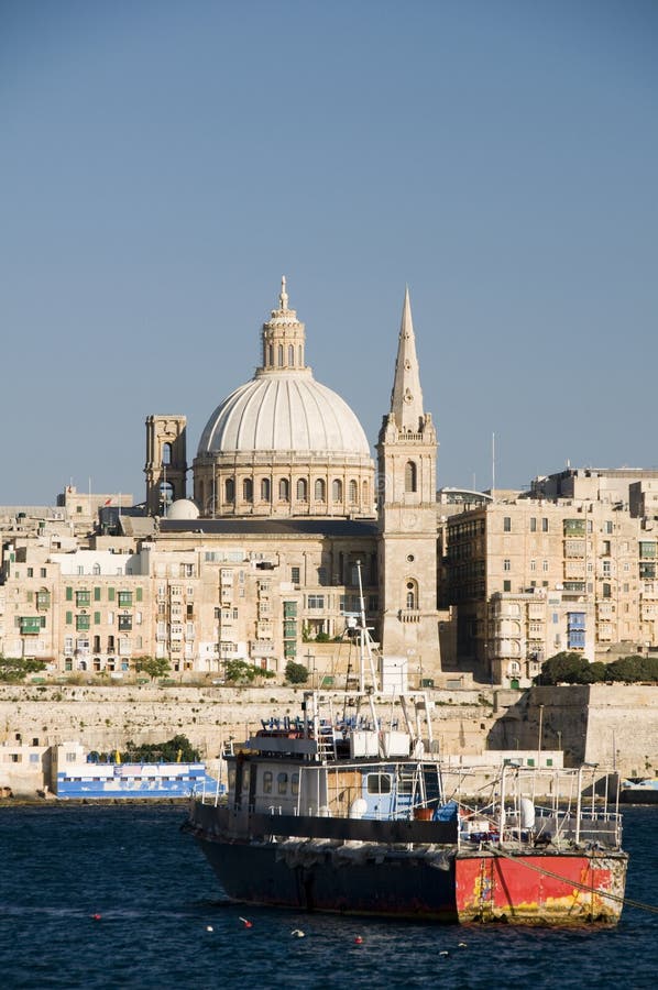 Port grand Malte valletta de constructions historiques photo stock Port grand Malte valletta de constructions historiques photo stock