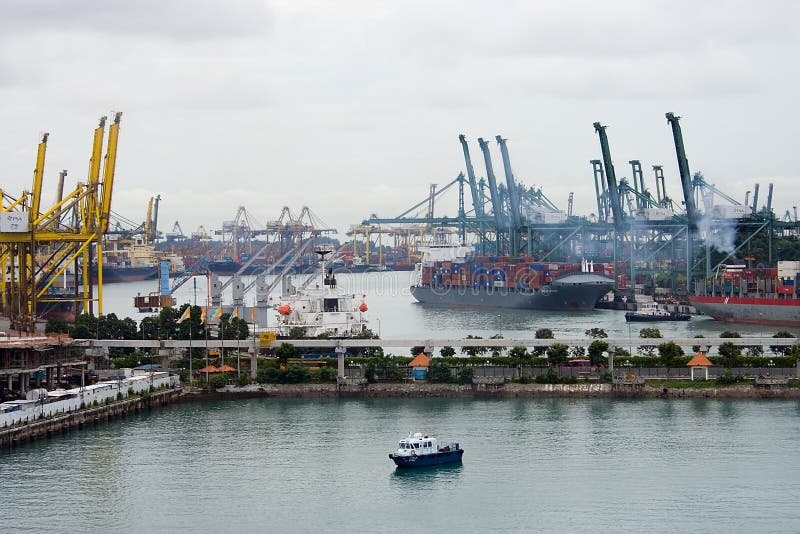 Port occupé photo stock