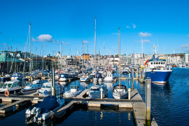Port in Plymouth editorial stock photo. Image of landmark 105247783