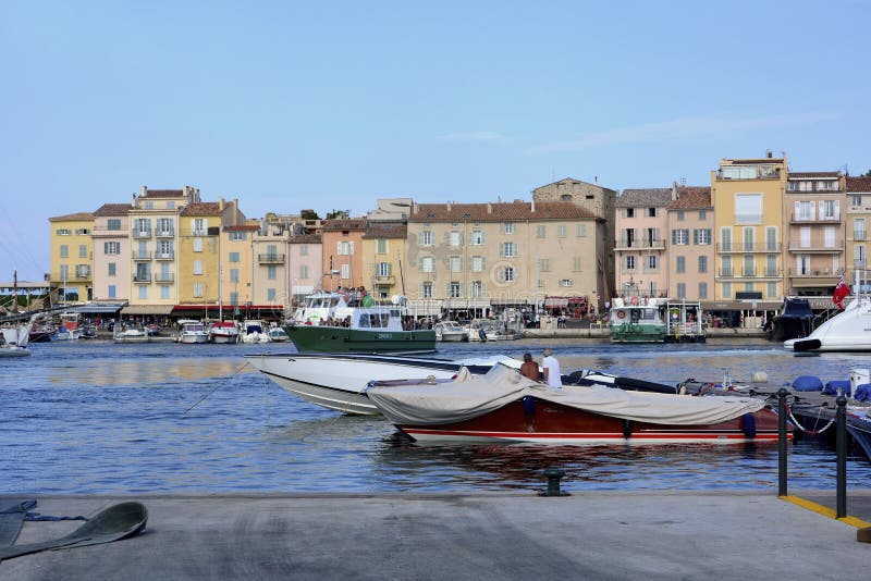 Port of Saint-Tropez, CÃ´te D`Azur ,southern France, in August 19. 2019 ...