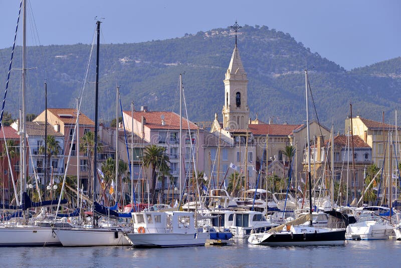 Port of Sanary-sur-Mer in France