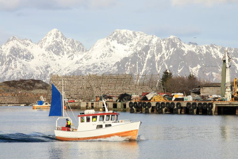 The port of Svolvaer in Lofoten