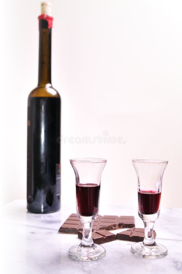 Port wine and chocolate stock photo. Image of alcoholic 8999074