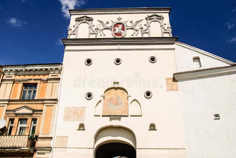 A porta do alvorecer, Vilnius, Lituânia fotos de stock A porta do alvorecer, Vilnius, Lituânia fotos de stock
