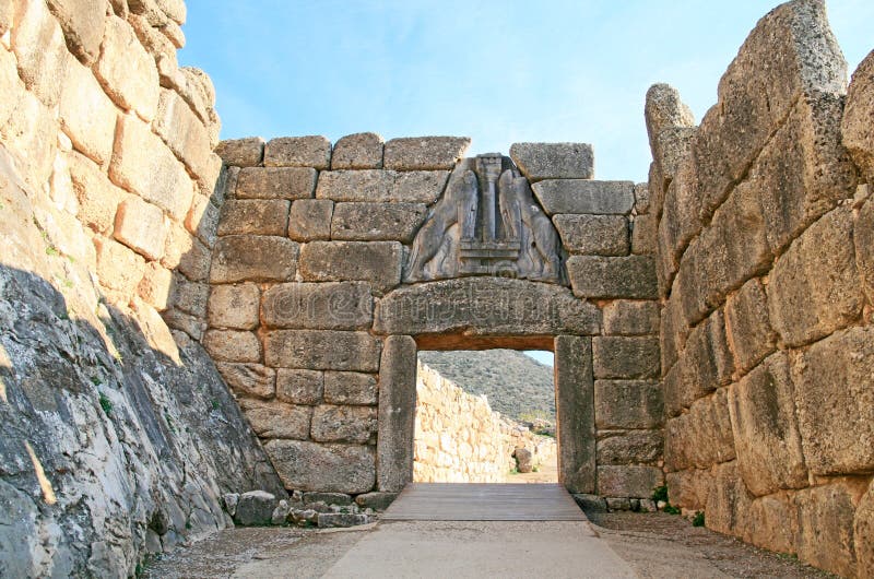 Cyclopean wall, Greece, Europe, Ancient civilization. Cyclopean wall, Greece, Europe, Ancient civilization