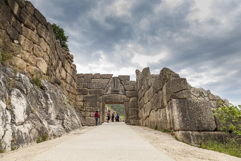 HDR photo of The Lion gate in Mycenae,Greece. HDR photo of The Lion gate in Mycenae,Greece