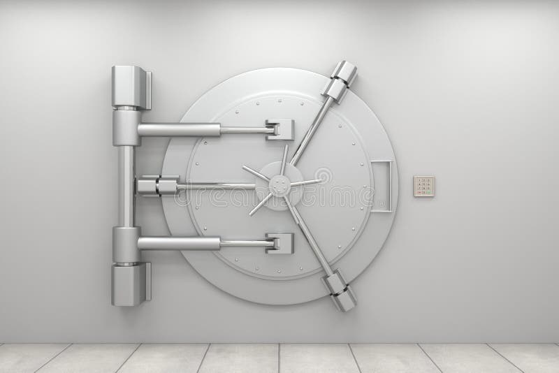 Porta do Vault de banco ilustração royalty free Porta do Vault de banco ilustração royalty free