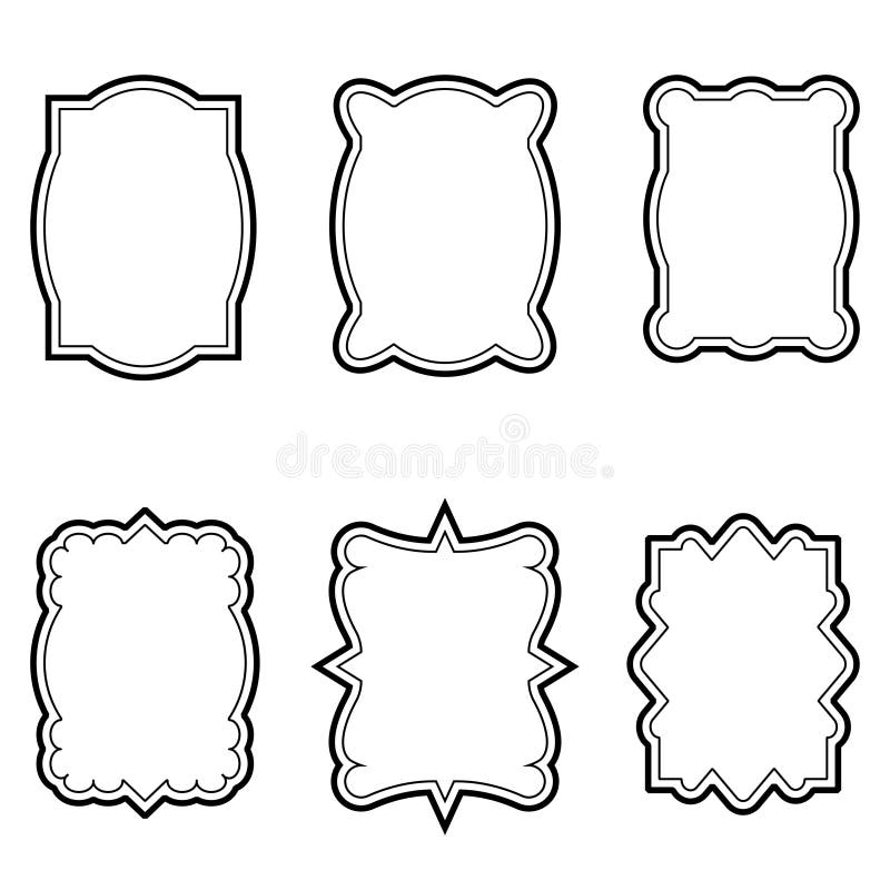 Porta-etichette d'annata stabiliti, porta-etichette di vettore retro per la foto o testo royalty illustrazione gratis Porta-etichette d'annata stabiliti, porta-etichette di vettore retro per la foto o testo royalty illustrazione gratis