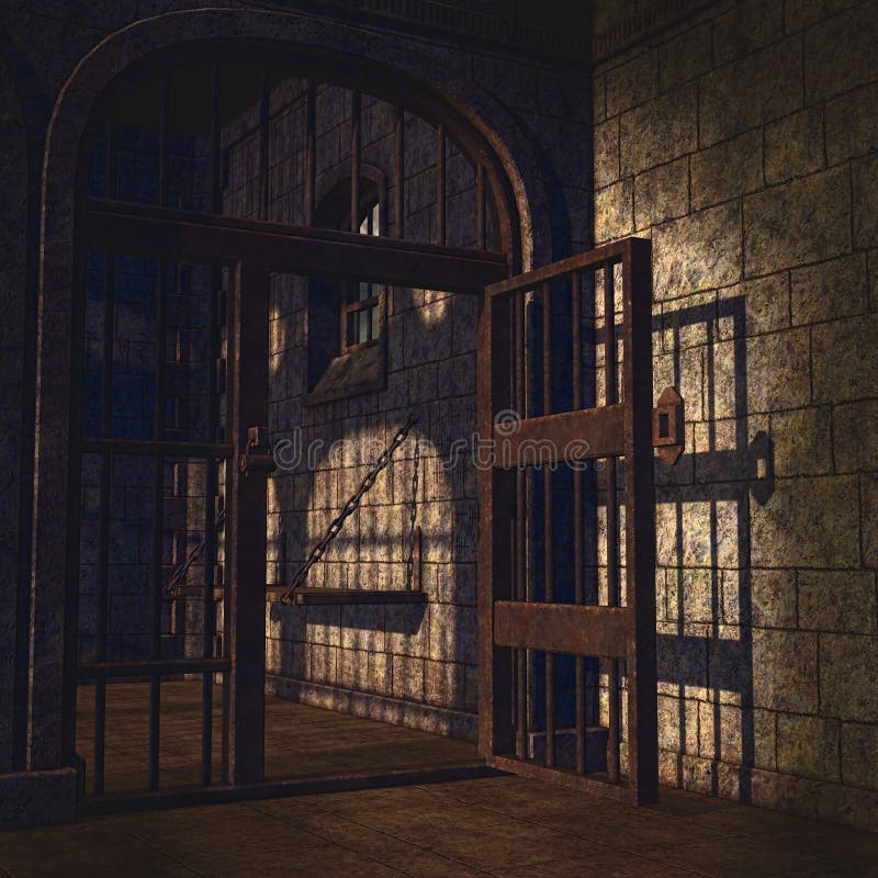 Porta oxidada da prisão