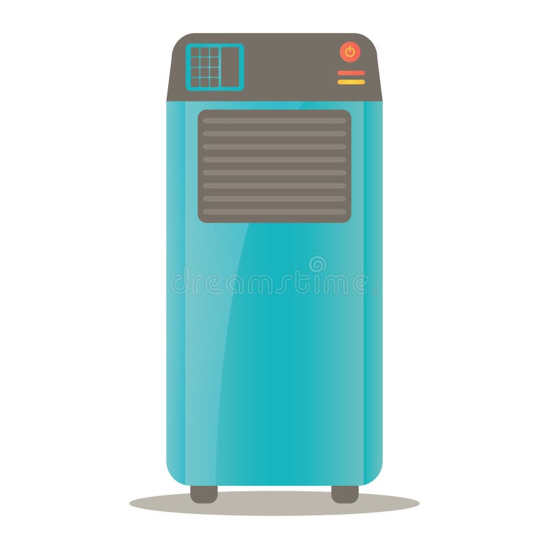Portable Air Conditioner. Vector Illustration Decorative Design Stock