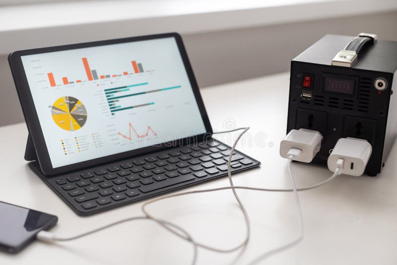 Portable Charging Station, Power Technology Stock Photo Image of