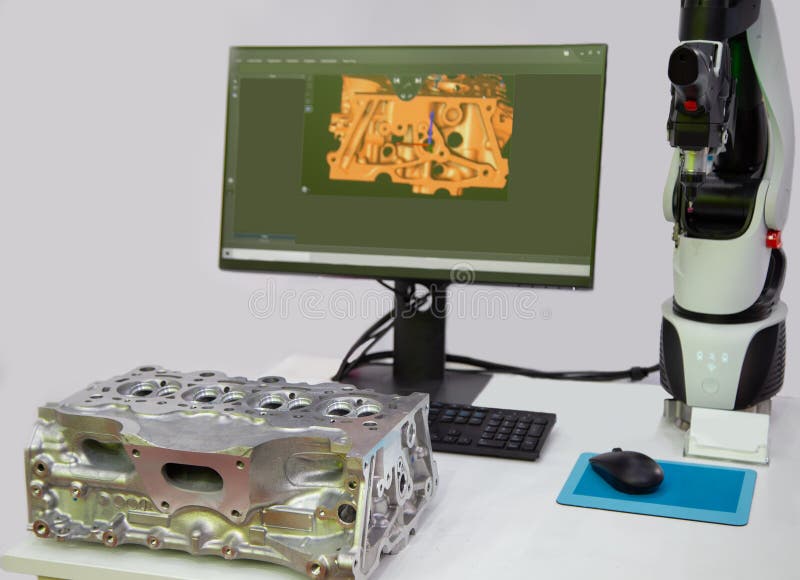 Portable 3D Measurement Arm Stock Image Image of precision