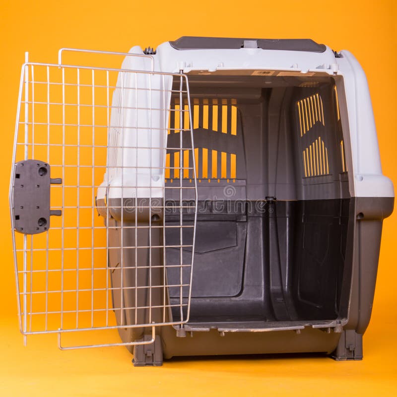 Picture of a Cage with a Dog in a Airport, How To Travel with a Pet