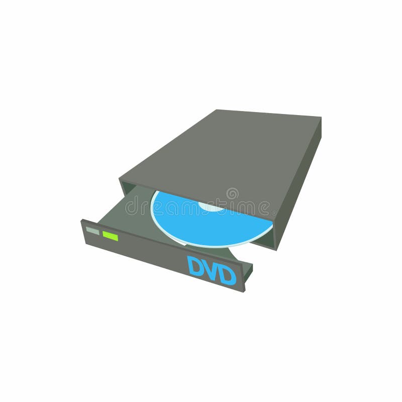 Portable externe Brenner-Verfasserikone CD DVD stock abbildung Portable externe Brenner-Verfasserikone CD DVD stock abbildung