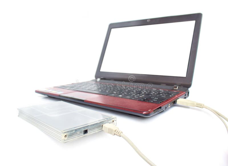 Portable Hard Drive and Laptop Computer Stock Image Image of disc, hardware 68471877