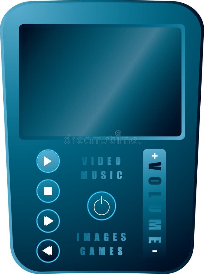 Download Portable media player stock illustration. Illustration of earbuds - 2316919