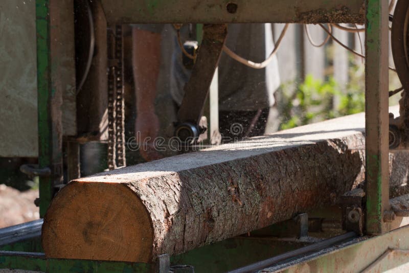 Portable sawmill royalty free stock image