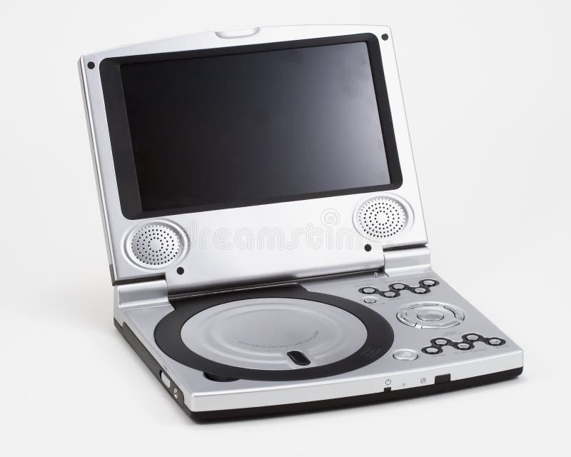 Portable Silver DVD Player