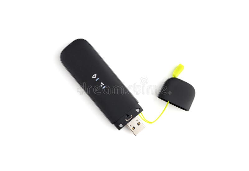 Portable usb modem on a white background. royalty free stock photos