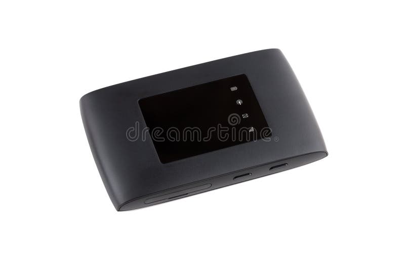 Portable usb router on a white background. royalty free stock images
