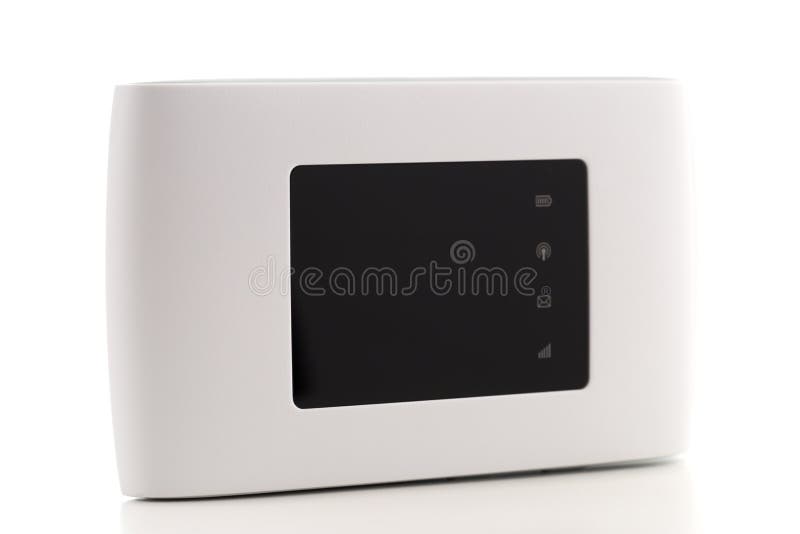 Portable usb router on a white background. royalty free stock photos