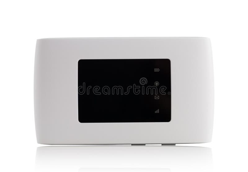 Portable usb router on a white background. royalty free stock image