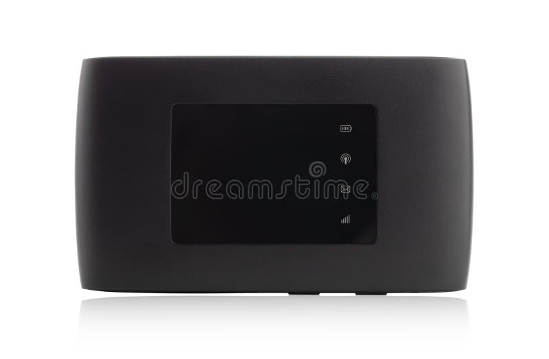 Portable usb router on a white background. royalty free stock photo