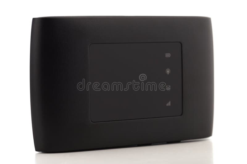 Portable usb router on a white background. stock photography