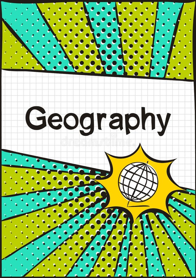 Portada De Un Cuaderno Escolar O Libro De Geografía Ilustración del Vector  - Ilustración de estudio, papel: 186983072