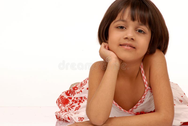 Portarit of Indian Little Girl Stock Image - Image of lovely, cute: 12580567