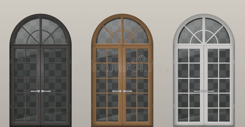 Portas arqueadas de madeira ilustração do vetor Portas arqueadas de madeira ilustração do vetor