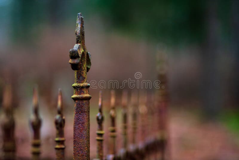 portas velhas do cemitério no outono fotografia de stock portas velhas do cemitério no outono fotografia de stock