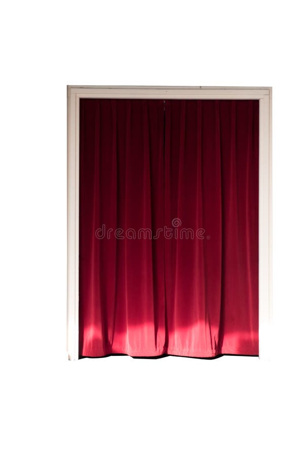 Red curtain isolated on white. Red curtain isolated on white