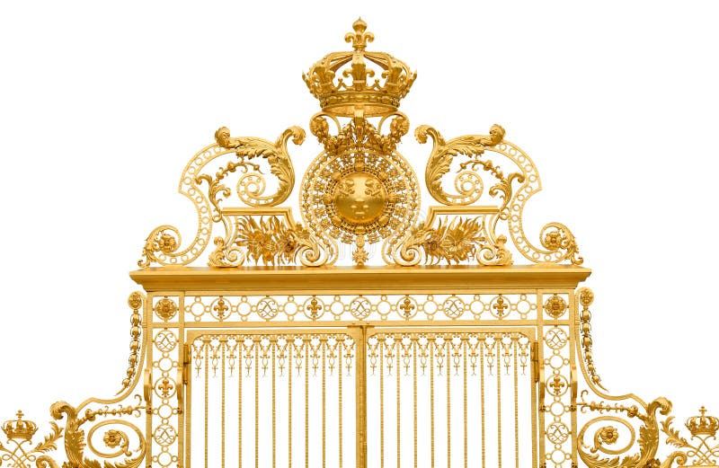 Porte d'or d'isolement de palais de Versailles image stock Porte d'or d'isolement de palais de Versailles image stock