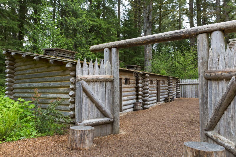 Porte pour noter le camp au fort Clatsop photos libres de droits Porte pour noter le camp au fort Clatsop photos libres de droits