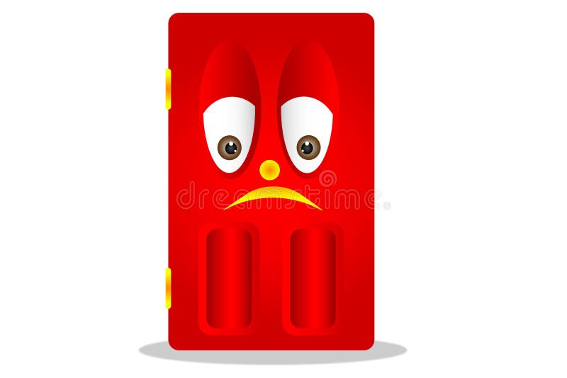 Portello rosso triste royalty illustrazione gratis Portello rosso triste royalty illustrazione gratis