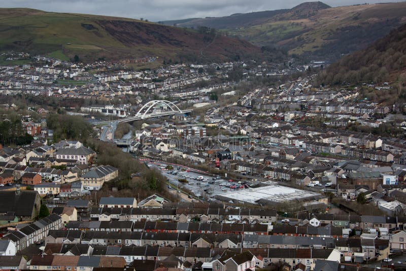 Porth, Rhondda Cynon Taff imagen de archivo editorial. Imagen de galés
