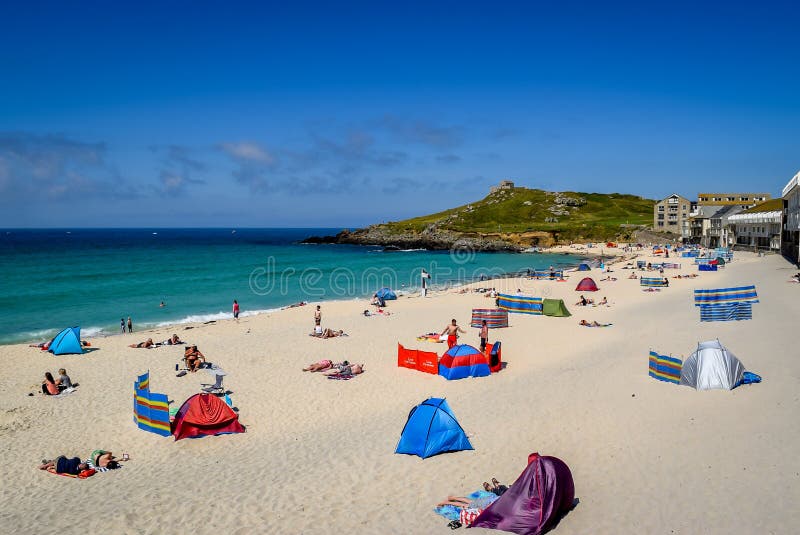 Porthmeor Beach, St Ives, Cornwall royalty free stock images