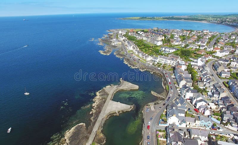 Porticciolo Co di Bangor giù fotografia stock Porticciolo Co di Bangor giù fotografia stock