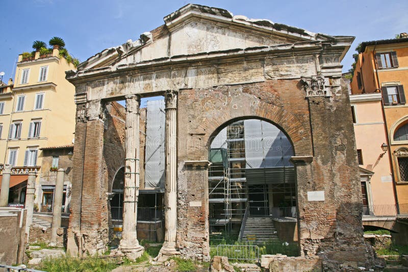 Portico d'Ottavia - Rome stock images