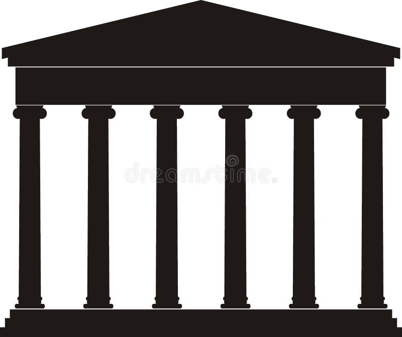 Portico (Kolonnade), alter Tempel vektor abbildung