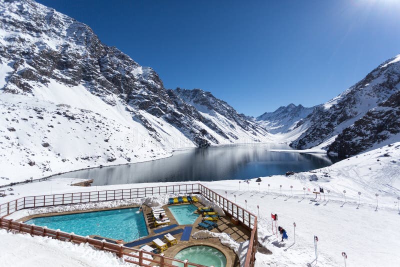 Portillo, Ski Resort, Los de Andes van Chili, Zuid-Amerika