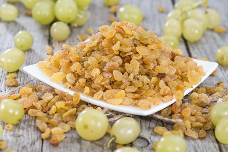 Portion of dried Grapes stock photo. Image of closeup 36383378